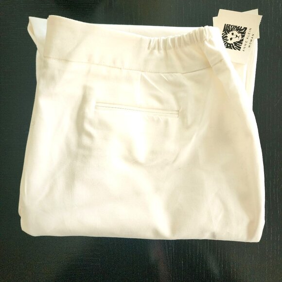 Anne Klein White Classic Minimalist Ankle Dress Pants Sz. 18W & 20W - Picture 10 of 15